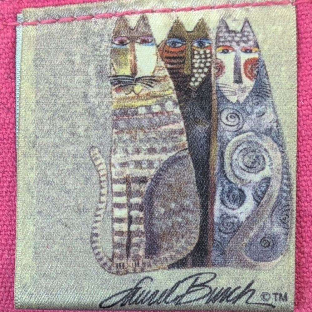 Laurel Burch Vintage Sun N Sand Horse Tote Bag Purple Whimsical Folk Art AS IS - Picture 10 of 11
